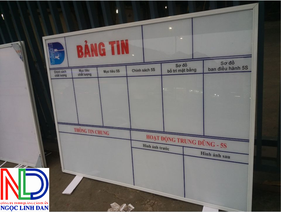 Bảng biểu khung viền nhôm – Lựa chọn bền đẹp và chuyên nghiệp cho văn phòng