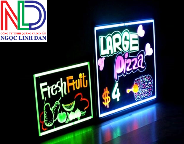 Ứng Dụng Bảng Led Huỳnh Quang Viết Tay Cho Tiệm Trà Sữa