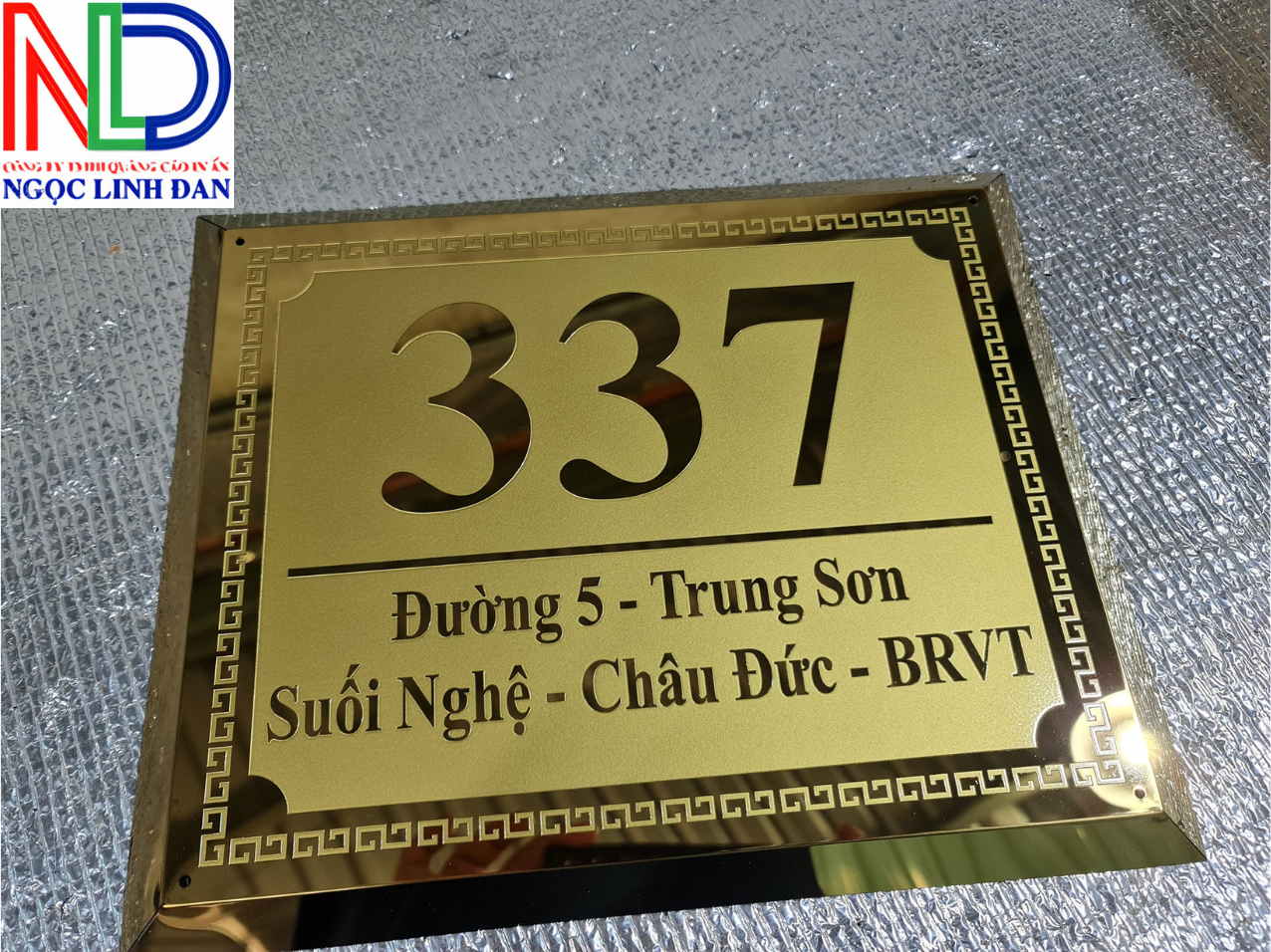 bảng số nhà inox