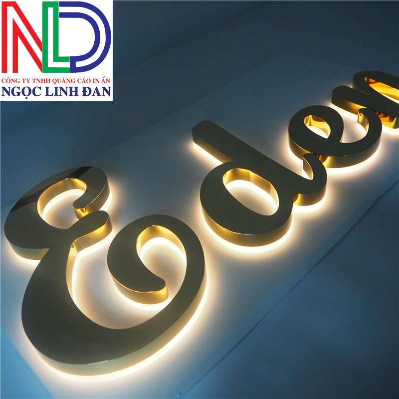 Thiết kế thi công chữ Inox trắng mờ