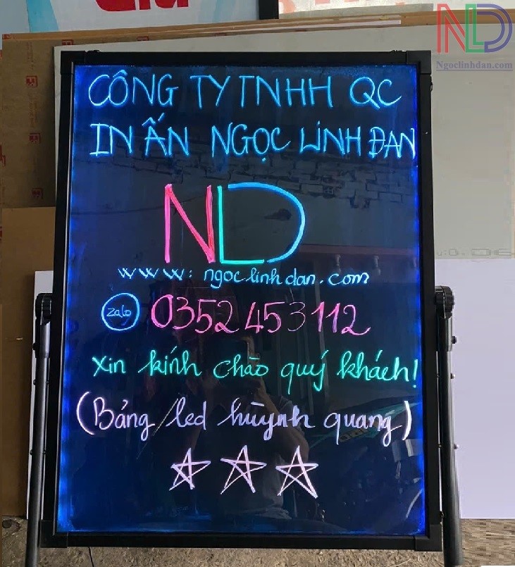 Bảng led huỳnh quang viết tay